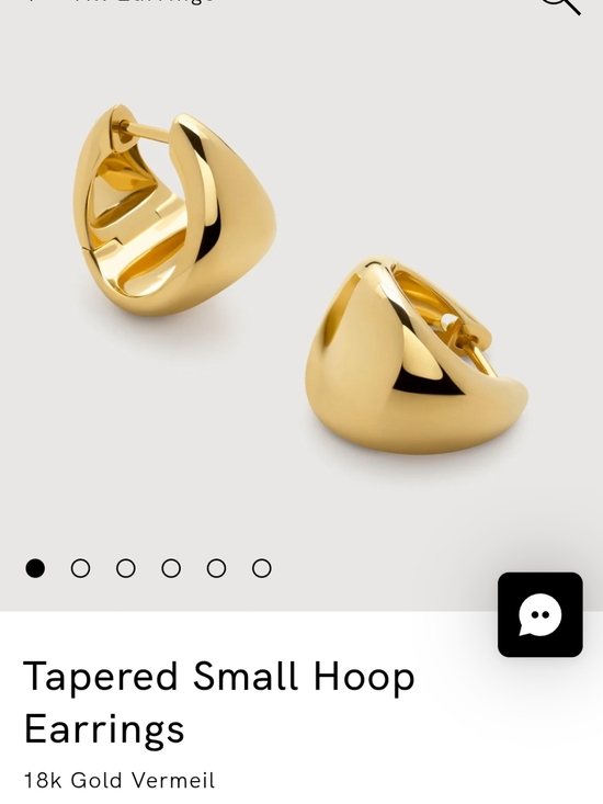 MONICA VINADER Jewelry - MONICA VINADER 18k Gold Vermeil Tapered Small Hoop Earrings